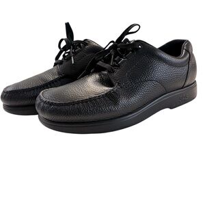 SAS Black Bout Time Lace Up Loafer Comfortable Meets Style Leather Retro Look